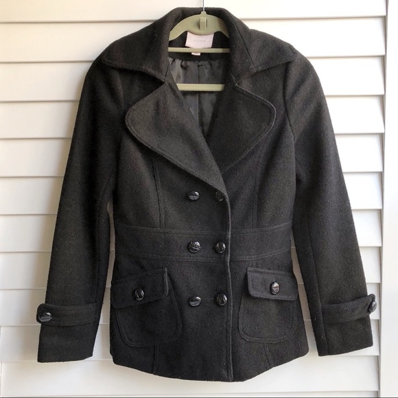 Romeo & Juliet Couture Wool Blend Pea Coat - Picture 2 of 7